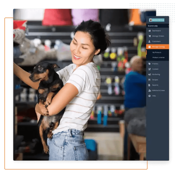 Woman Holding Dog