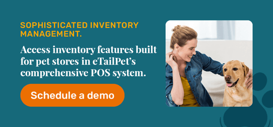 Sophisticated inventory management. Access inventory features built for pet stores in eTailPet’s comprehensive POS system. Click to schedule a demo.