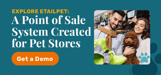 Explore eTailPet: a point of sale system created for pet stores. Click to get a demo.
