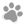 greyscaled paw