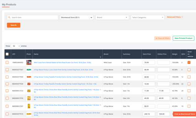 eTailPet Product Catalog