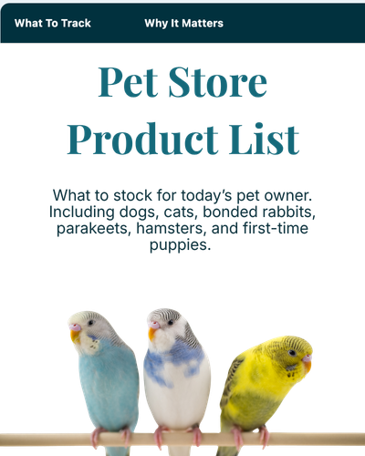 pet store product list cover